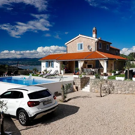 Romantic Stone With Pool, Panoramic Sea View Near The - By Traveler Tourist Agency Krk Id 2134 Vilă