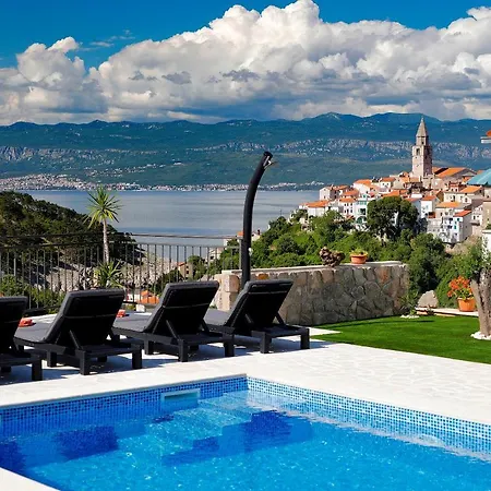 Romantic Stone With Pool, Panoramic Sea View Near The - By Traveler Tourist Agency Krk Id 2134 * Vrbnik (Primorje-Gorski Kotar)