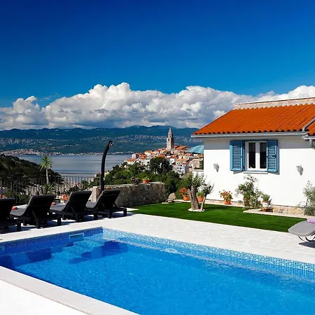 Romantic Stone With Pool, Panoramic Sea View Near The - By Traveler Tourist Agency Krk Id 2134