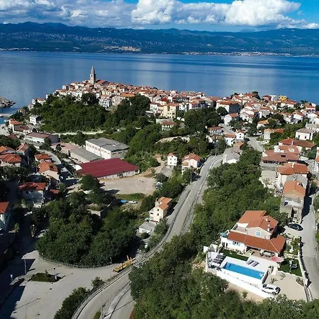 ヴィラ Romantic Stone With Pool, Panoramic Sea View Near The - By Traveler Tourist Agency Krk Id 2134 *