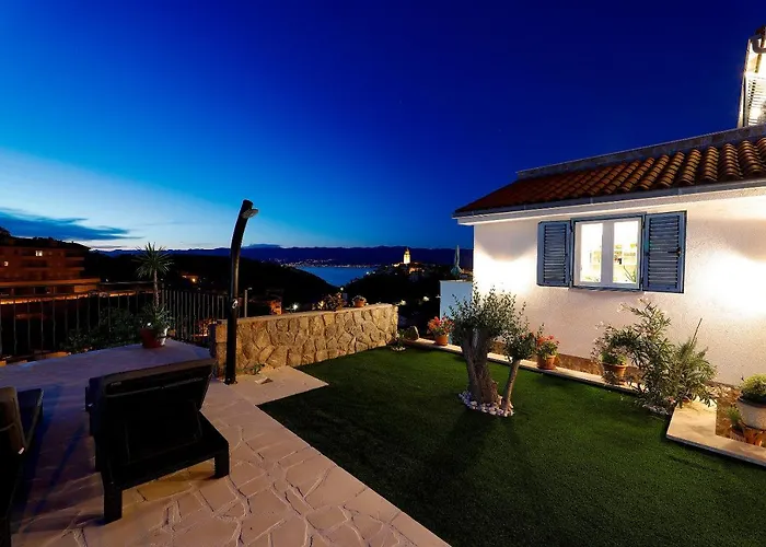 Villa Romantic Stone With Pool, Panoramic Sea View Near The - By Traveler Tourist Agency Krk Id 2134 Vrbnik (Primorje-Gorski Kotar)