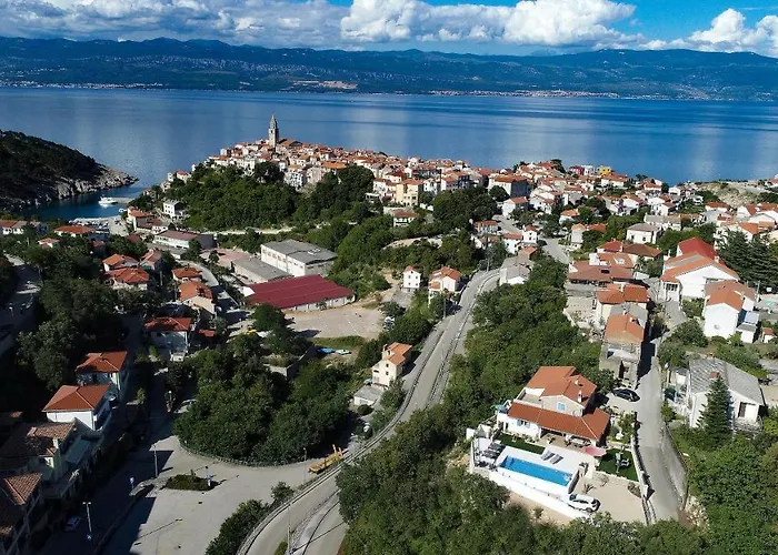 Villa Romantic Stone With Pool, Panoramic Sea View Near The - By Traveler Tourist Agency Krk Id 2134 *