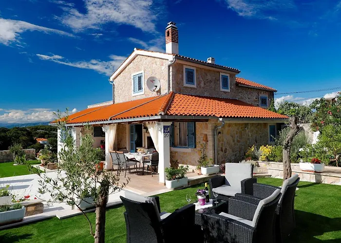 Romantic Stone With Pool, Panoramic Sea View Near The - By Traveler Tourist Agency Krk Id 2134