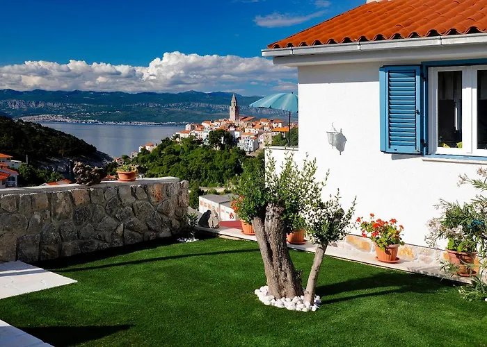 Vila Romantic Stone With Pool, Panoramic Sea View Near The - By Traveler Tourist Agency Krk Id 2134 *