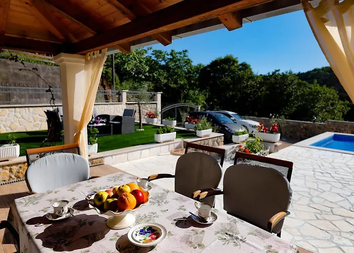 Vila Romantic Stone With Pool, Panoramic Sea View Near The - By Traveler Tourist Agency Krk Id 2134